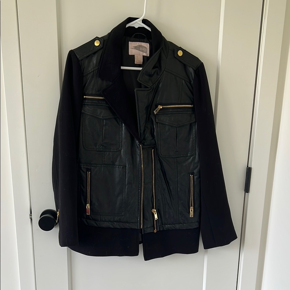 Forever 21 Black and Gold Bomber Jacket